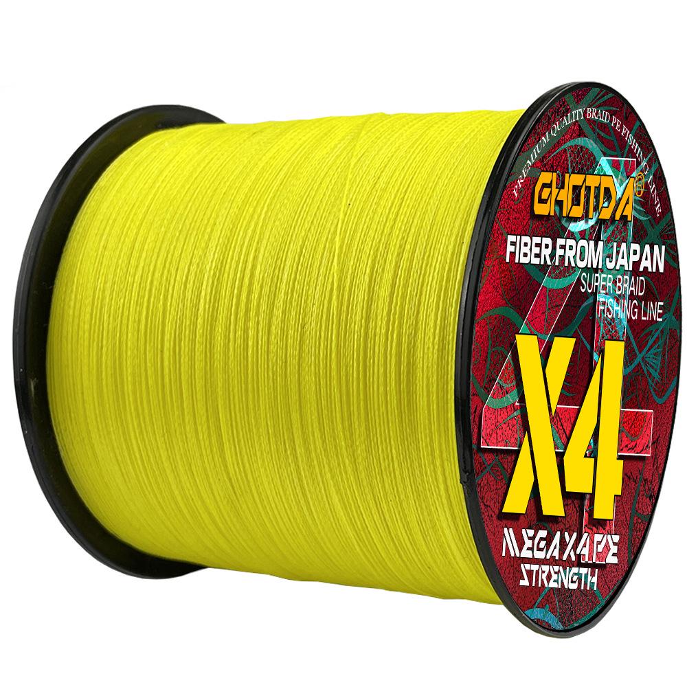 Filo da Pesca Intrecciato in PE a 4 Fili da 100m con Elevata Resistenza alla Trazione, Disponibile in 10 Colori - Leader per Linea Aquilone Da Li Ma