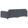 Extendable Daybed with Drawers Dark Grey 90x190 cm Velvet