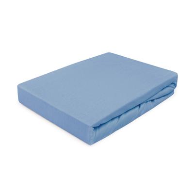 Fitted Sheet 120x200 Elastic JERSEY 100% COTTON Blue