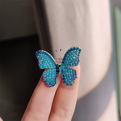 Full Diamond Butterfly Brooch Corsage Women'S Accessories Jacket Pin Cardigan Sweater High-End Decorative Accessories