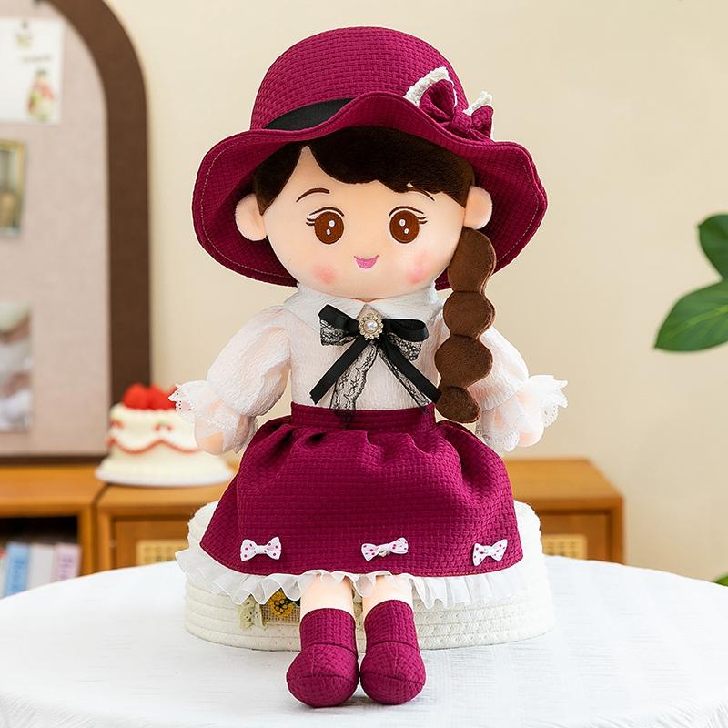 90cm Cute Princess Doll Exquisite Little Fragrant Style Girl Wearing Hat Company Plush Toy Lovely Gifts