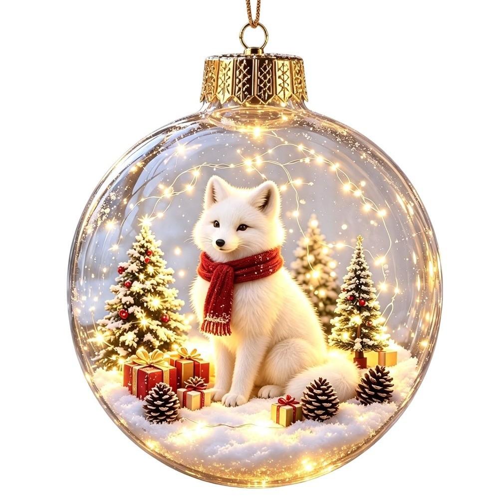 Transparent Christmas Ball Ornament Lightweight Holiday Tree Decor Family Dinner