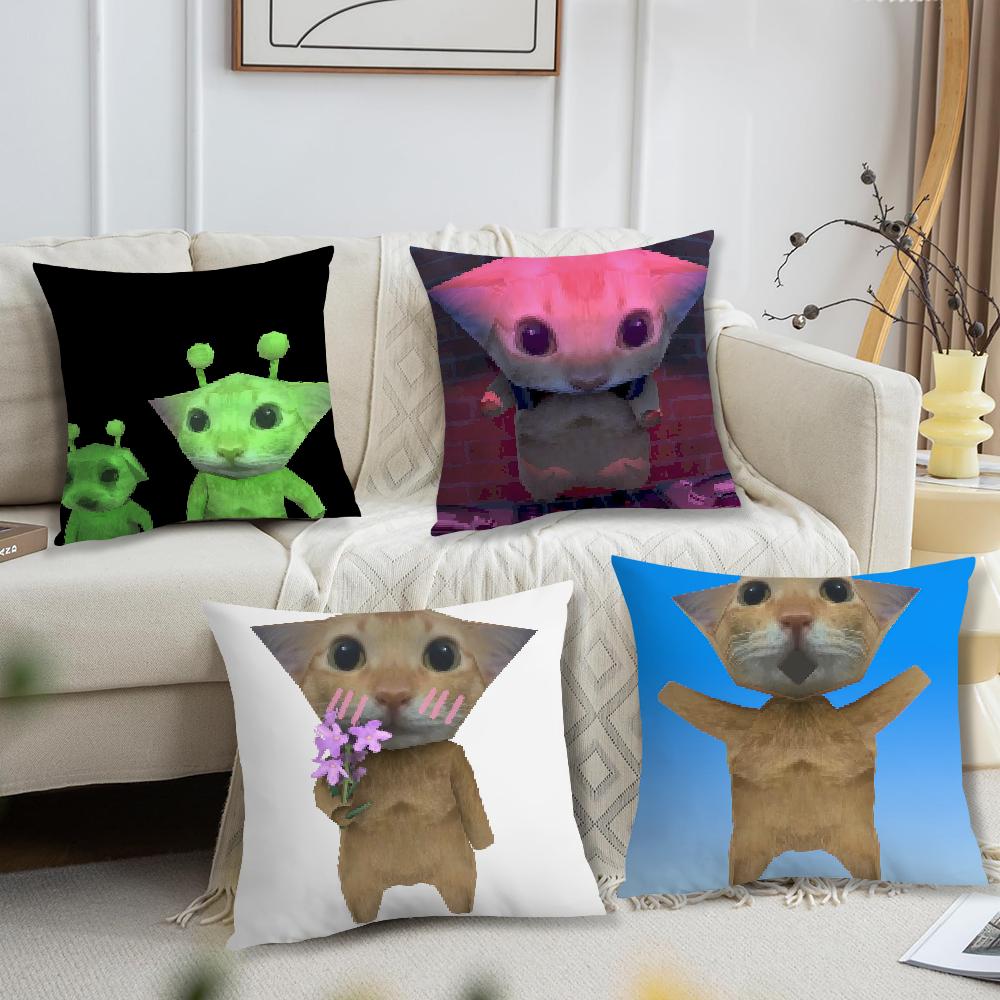 Airdays Cat Meme Cute cushion cover Decoration Room Shop Car Best Home Office Coffee Pillow Sofa Printing Nordic Simplicity Hit