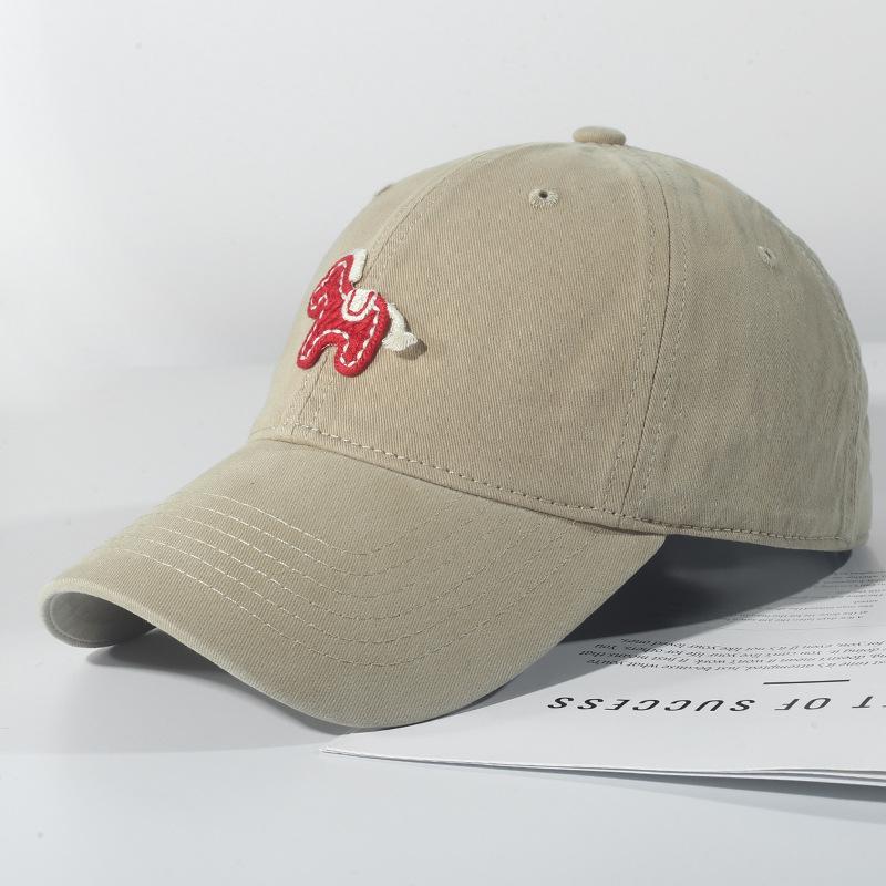 Fashion Hat Women's Year of the Horse New Soft Top Baseball Cap Korean Version Trendy Casual Fashion Versatile Sunscreen Cap