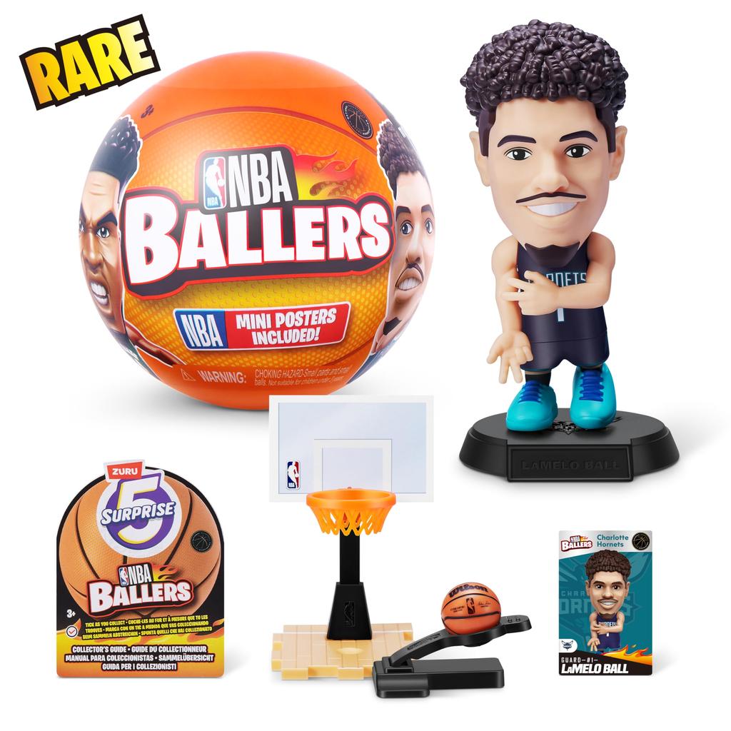 ZURU 5 Surprise NBA Ballers Series 1 Collection Mystery Capsule Girls Toy Realistic Miniature Baby Playset Accessories