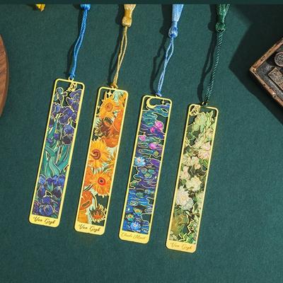 Metalowa zakładka do książki z zawieszką w formie pędzla olejnego Oznacznik stron Kreatywny klips do książki do czytania