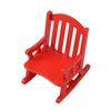 Christmas Mini Wooden Red Decorative Rocking Chair Ornament Decorations Holiday Xmas Tree Hanging Pendant Craft Gift