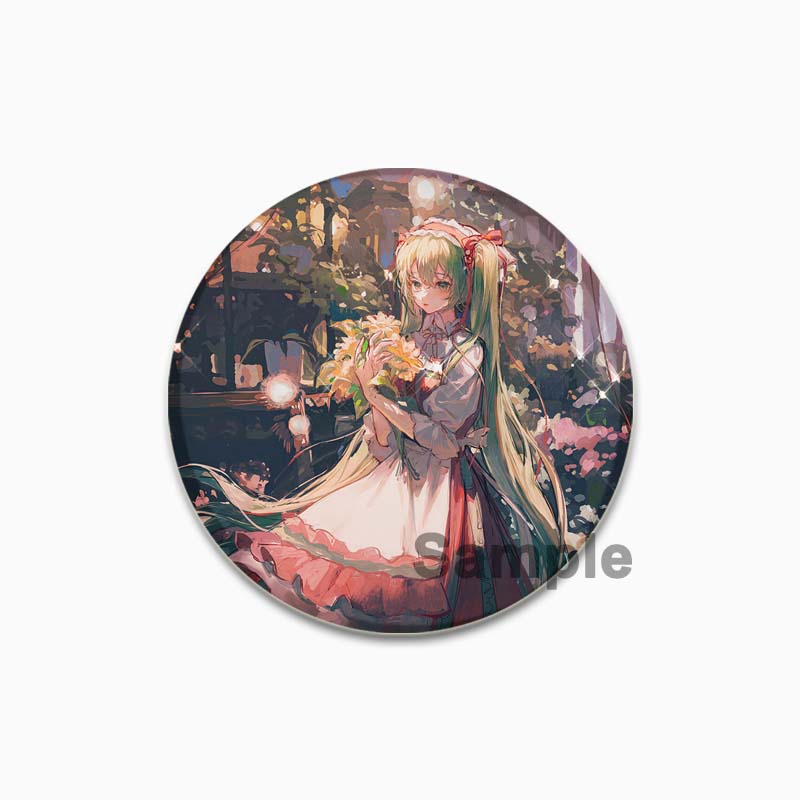 

32/44/58 мм Хацунэ Мику Брошь на рюкзаке Круглые броши ручной работы Милые булавки Аниме Значок Значки для одежды 44mm