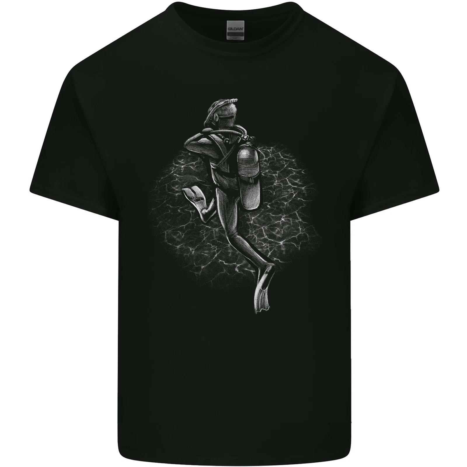 A Scuba Diver Entering the Water Diving Dive Kids T-Shirt Childrens M