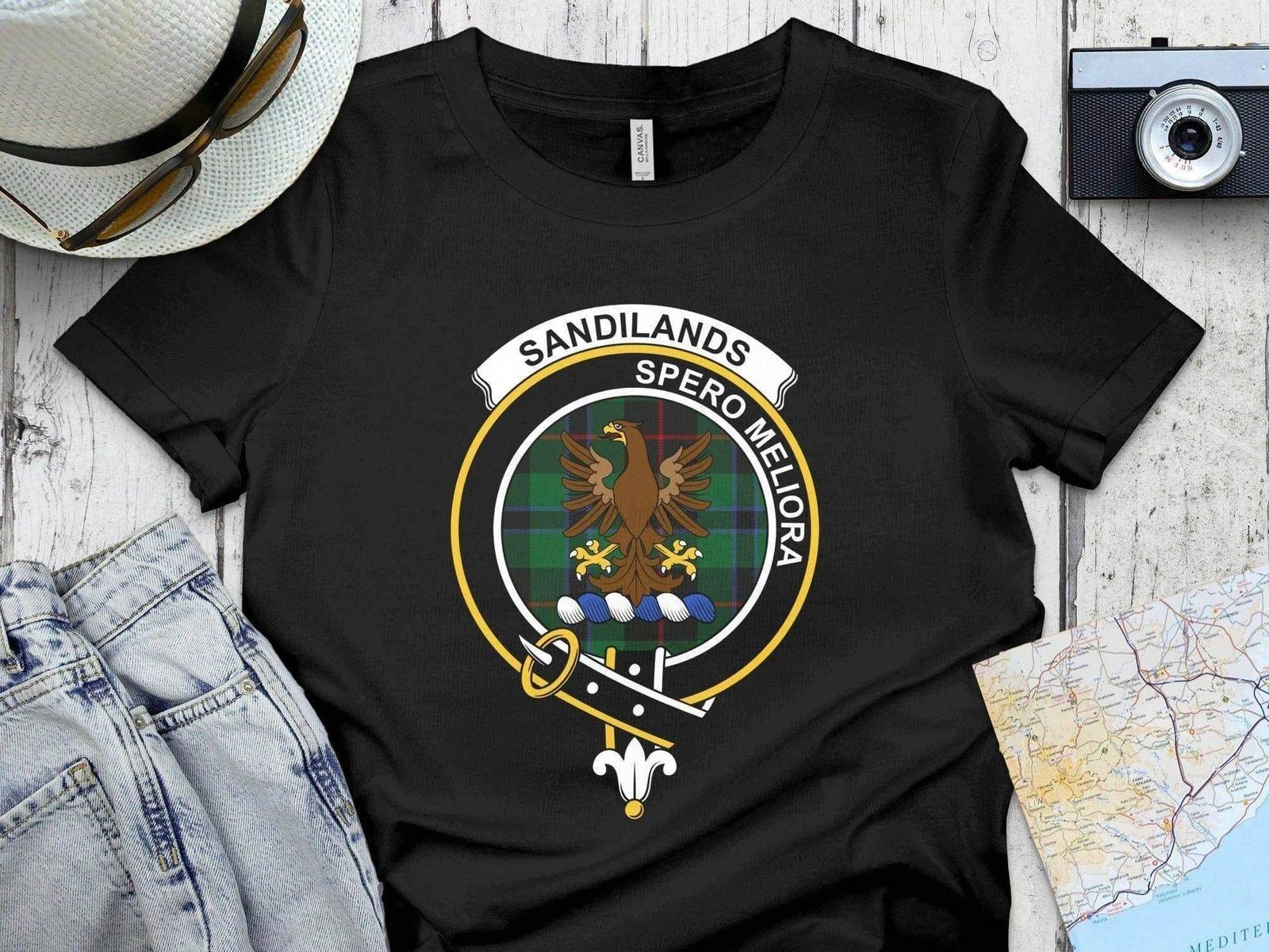 Clan Sandilands Crest Tartan T-Shirt & Sweatshirt S