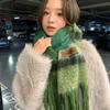 High-end scarf women's winter new versatile thickened plush warm scarf autumn