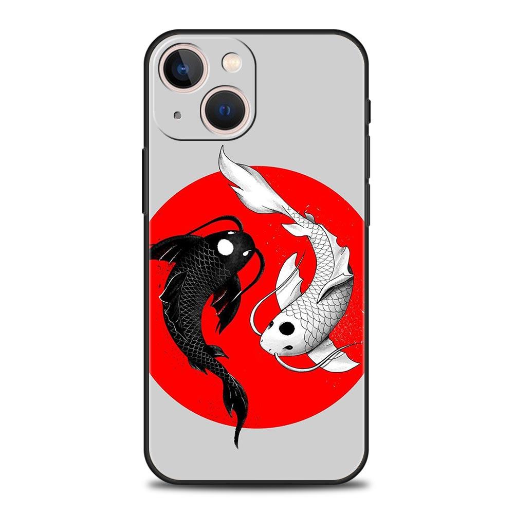 

Чехол для телефона с карпом кои для iPhone 16 13 15 14 12 11 Pro MAX XR X SE XS 7 8 Plus Мягкая ТПУ оболочка iPhone 13 Pro