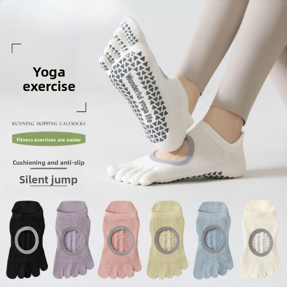 Cotton Yoga Pilates Socks - Children's Anti-slip Socks, Five-finger Socks, Summer Thin Yoga Socks, Split-toe Socks, Boat-shaped Socks