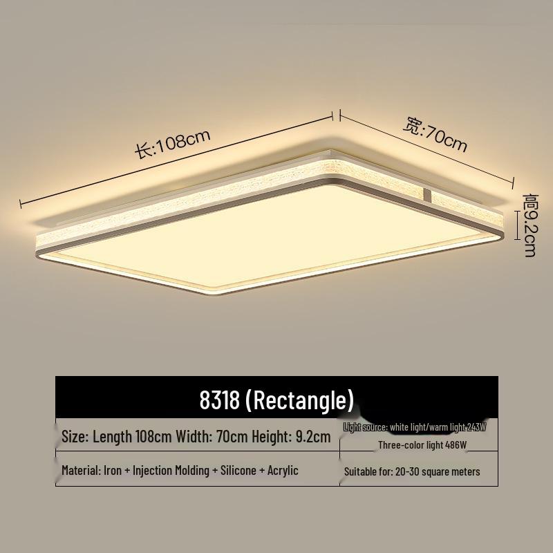 Modern Minimalist Luxury Ceiling Light for Bedroom and Study - Eye-Protecting Design