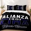 Alianza Lima Custom Name 3pc Set Perfect for Bedroom Use Comfortable Bedding Set Includes a Duvet Cover and Two Pillowcases Ideal Birthday or Christma