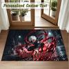 Crystal Velvet Square Rug Custom NameTokyo Ghoul Pattern Non Slip Home Floor Decor Rug