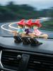 Witch on Broom Car Ornament, ABS Resin Dashboard Decor, Creative Car Interior Gift for Women