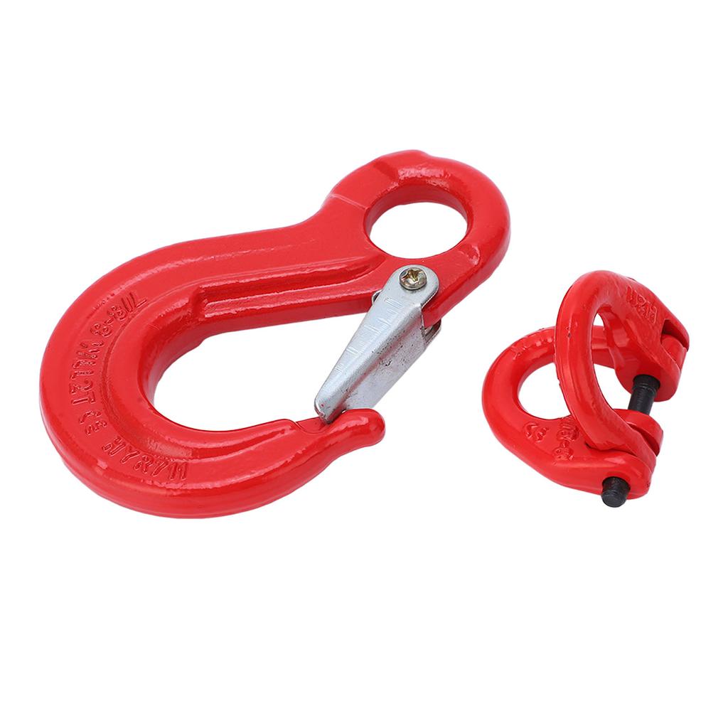 Slip Hook Eye Sling Heavy Duty 2T Bearing Trailer Lifting Chain Connector with 2 Ring Buckle
