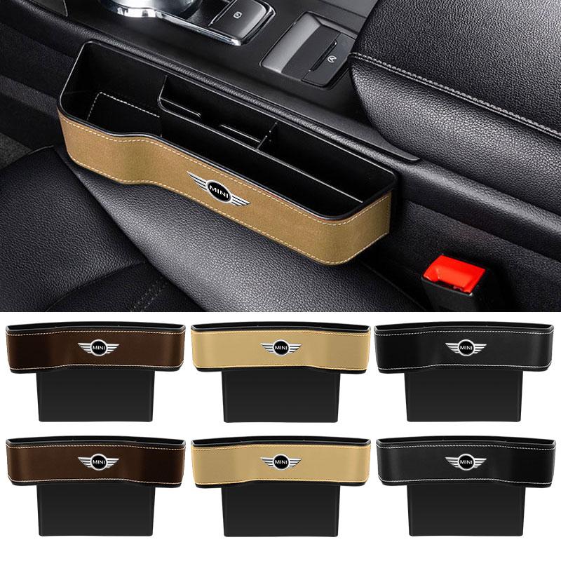 Car Seat Gap Slit Pocket Seat Organizer Storage Box Car Accessories For MINI Cooper Fridge One S F56 R57 R58 R60 JCW Countryman Clubman