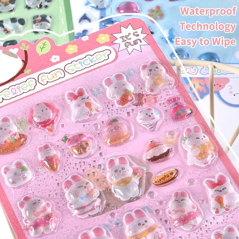 3D Cute Bonbon Drop Seal Sticker Kawaii 3D Relief Stickers Phonecase Laptop Scrapbook Stitch Sticker Party Favors Kids Gifts