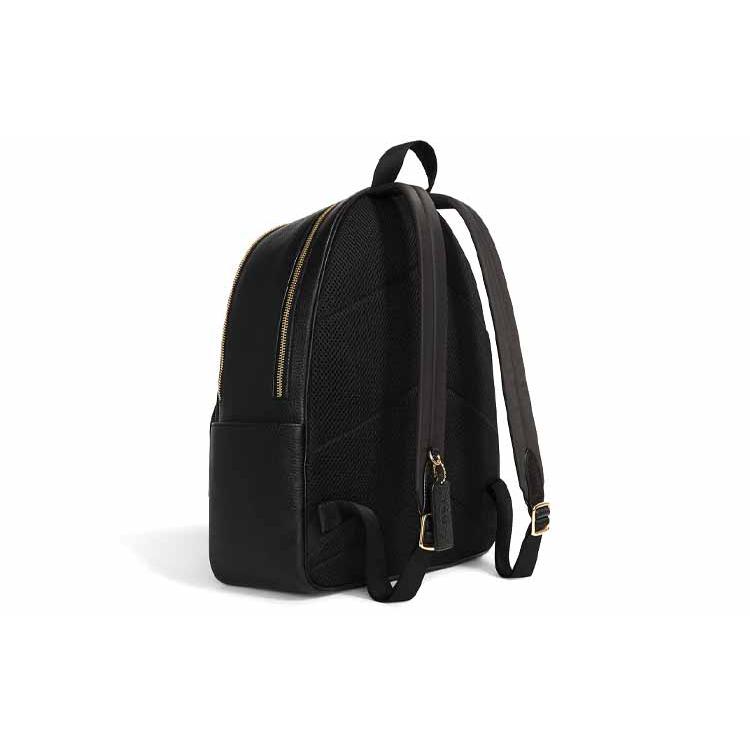New COACH Court Leather Patchwork With PVC Backpack Tubas Men's Black 5669-IMBLK