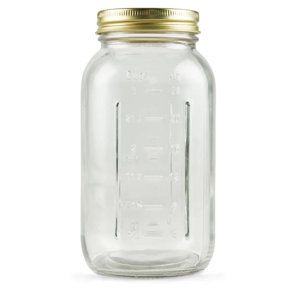 12 Pack 1 Quart Glass Canning Jars with Lids and Rings Airtight Regular Mouth Dishwasher Safe Food Storage Preserving