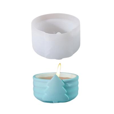 Creative Ornament Moulds Silicone Craft Mold Christmas Theme Resin Art Molds Silicone Jewelry Box Mold for Candlestick