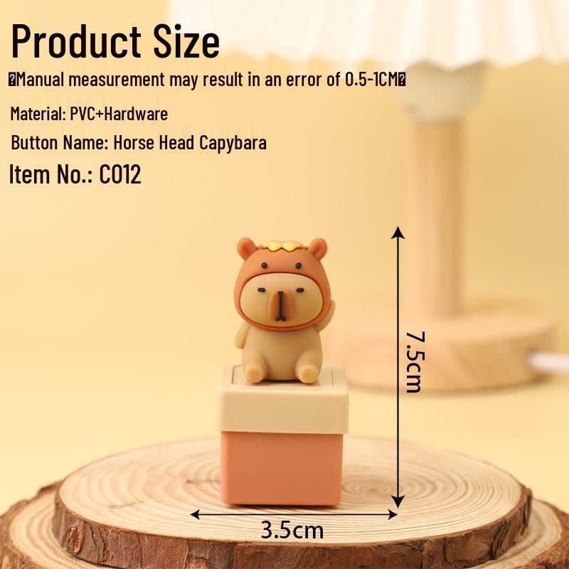 

TC Interface Charging Model: Cow Horse Sound Card Capybara Desktop Ornament - Personality Figure Gift for Girls