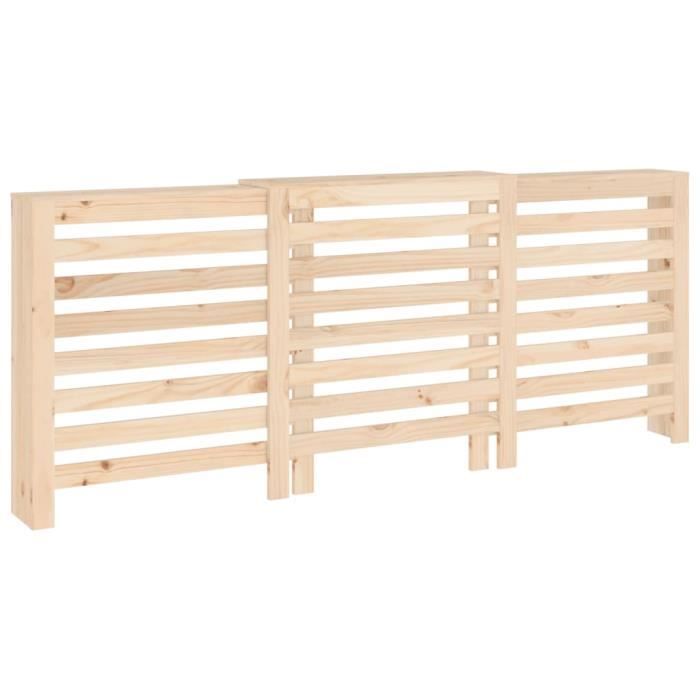 822611 vidaXL Cache-radiateur 210x21x85 cm Bois massif de pin