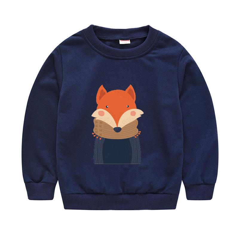 Children's Children's New Year Red Pullover Sweater Baby Cute Cartoon Avatar Round Neck Bottoming Shirt Tops