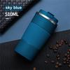 380ml/510ml Coffee Thermos Mug Leak-Proof Non-Slip Car Vacuum Flask Travel Thermal Cup Double-wall Stainless Steel Water Bottle
