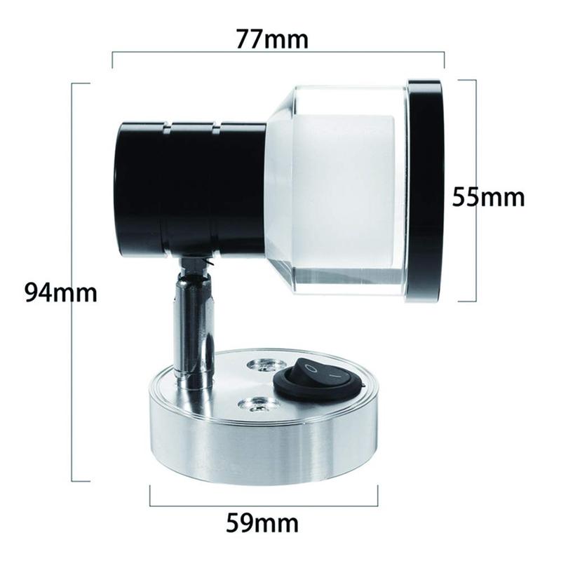 12V Camper Lamp LED Interior Reading Light RV Wall Spot Lights For Camping Van Caravan Boat Motorhome
