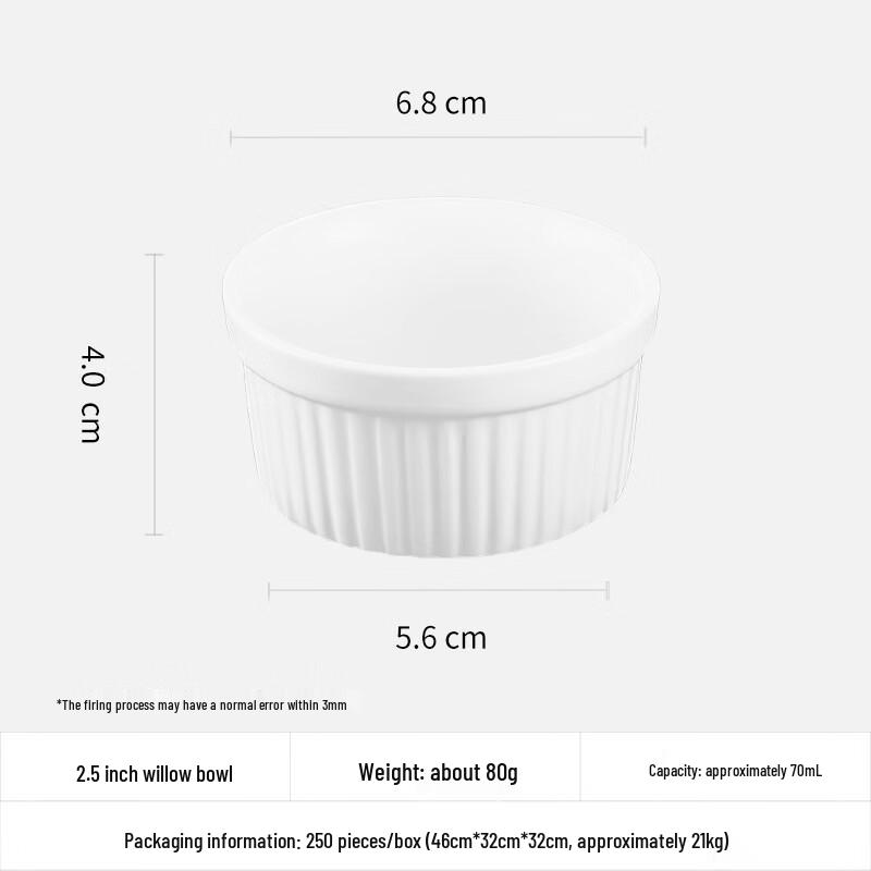 

Ceramic Fluted Ramekin Baking Bowls