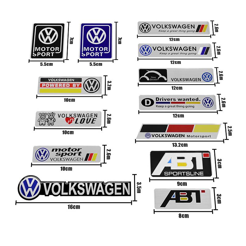 1Pcs 3D Metal Stickers Car Body Trunk Decals Auto Accessories For Volkswagen K51 Passat B5 B6 CC Tiguan Scirocco Sharan Touran Polo