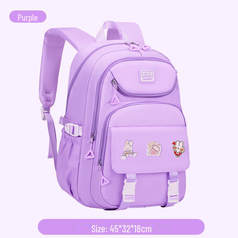 Large Capacity Backpack for Junior and Senior High School Students, Girls, Grades 3-6-9 with Burden-Reducing Design