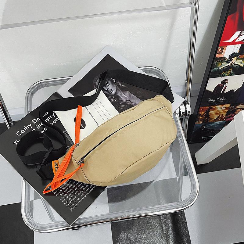 Crossbody bag men's trendy brand casual ins trendy fanny bag small satchel women's Hong Kong style shoulder bag summer versatile breast bag