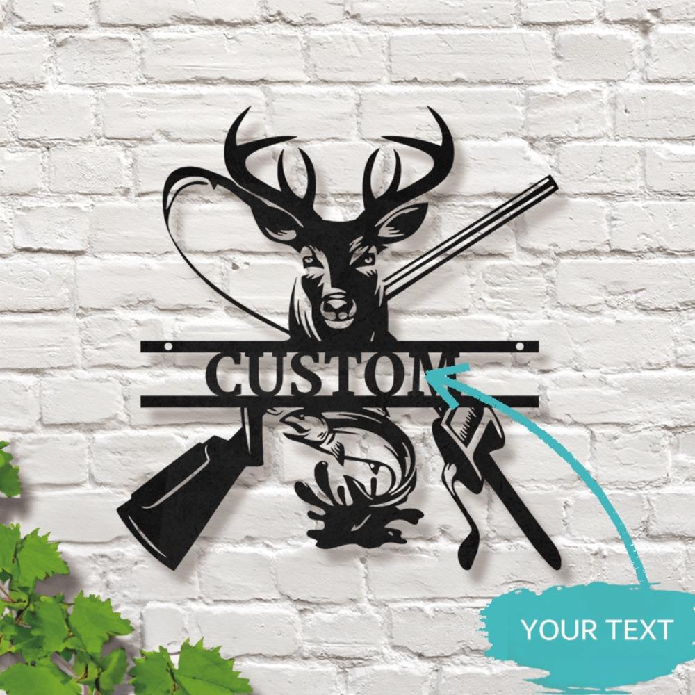 

Metal Wall Art Deer Fish Vintage Cabin Decor TYDZ002817-30cm