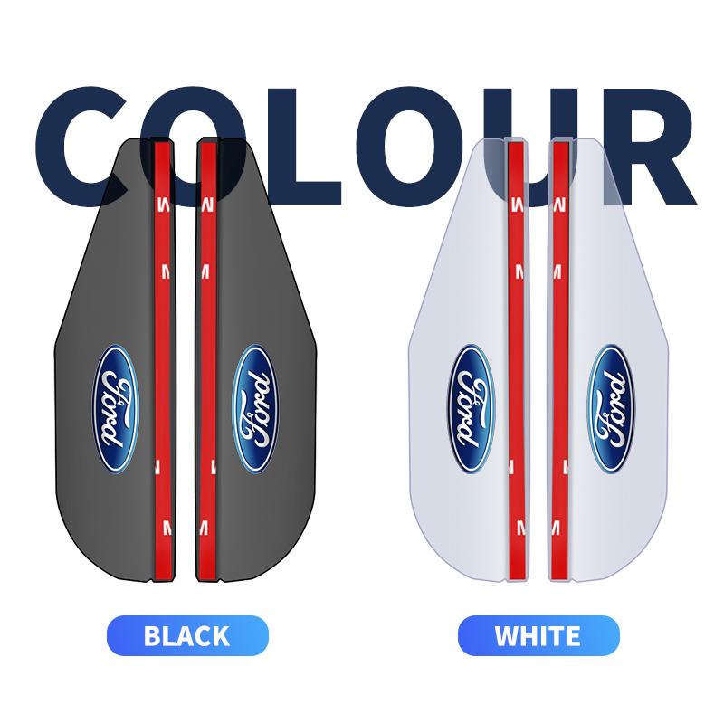 2pcs PVC Car Rearview Rain Eyebrow Transparent Stickers for Ford focus Fiesta EcoSport ESCORT ranger fusion mondeo Mustang