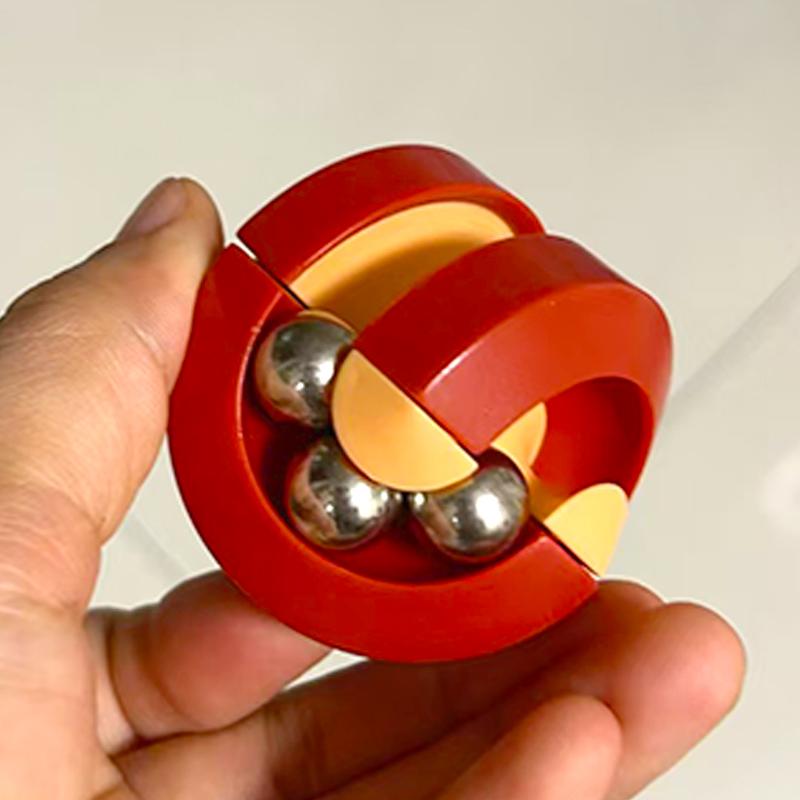 3PCS Rotating Orbit Ball Fidget Spinner Infinity Puzzle Cube Novelty Creative ADHD Stress Relieve Toys for Kids Children Adults