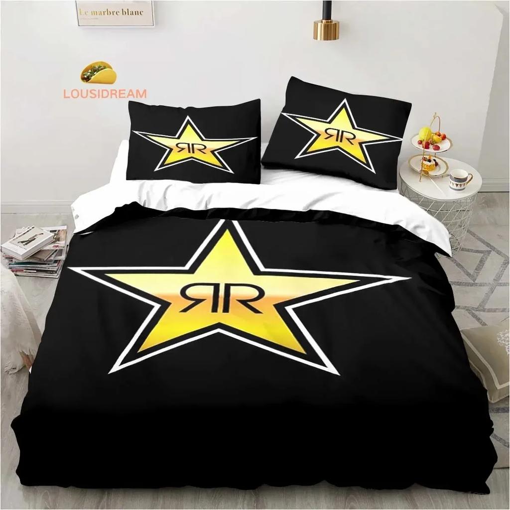 Drinks Rockstar Energy Sheets Quilt Covers Bedding Dormitory Sheets Bedding Set Soft Warm Bedding Set