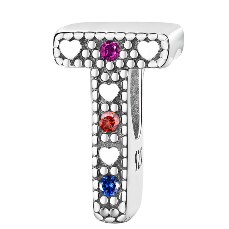 

Copper English Letter Charms Beads Fit Original Pan Diy Bracelets Making Gift Of High Quality Fine Jewelry