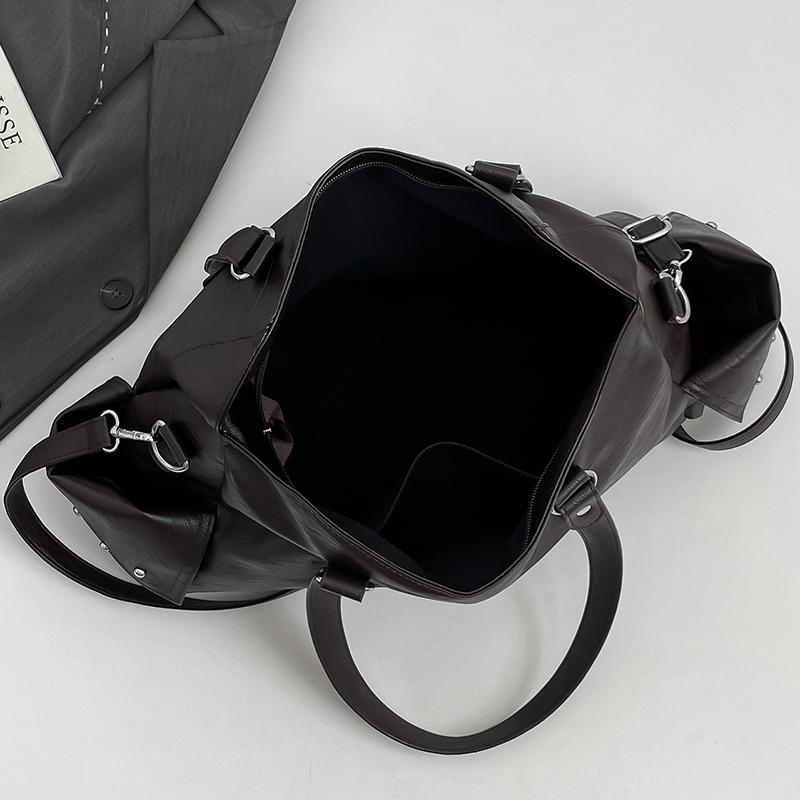 Leather Tote Bag Women's Fashion Shoulder Bag with Front Zip Pocket and Adjustable Crossbody Strap
