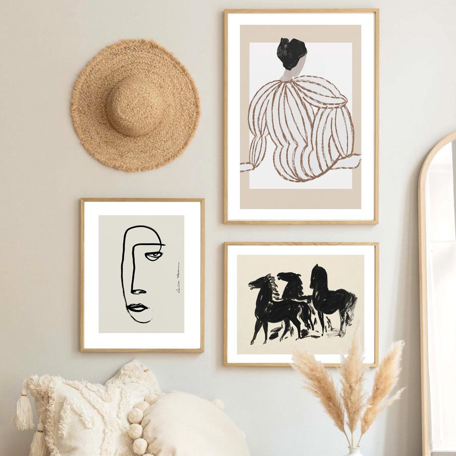 Abstract Matisse Body Nude Face Line Wall Art, Canvas Painting, Nordic Posters and Prints, Wall Pictures, Living Room Decor