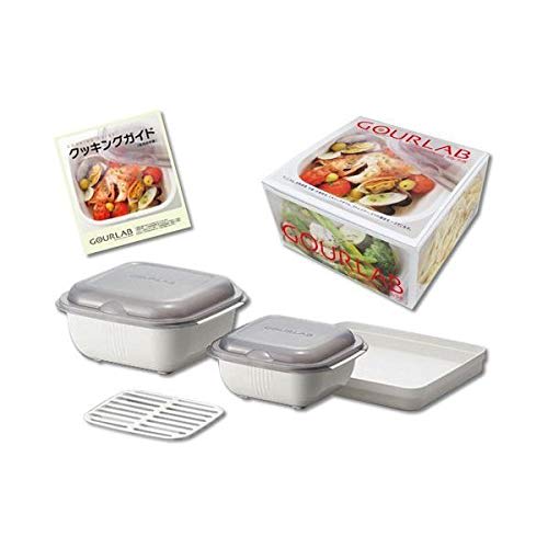 

Glulab Multi-Cooking Capsules, a convenient, easy-to-use microwave cooker for home use. Includes a large and small set. (Simmer, bake, steam, fry, boi