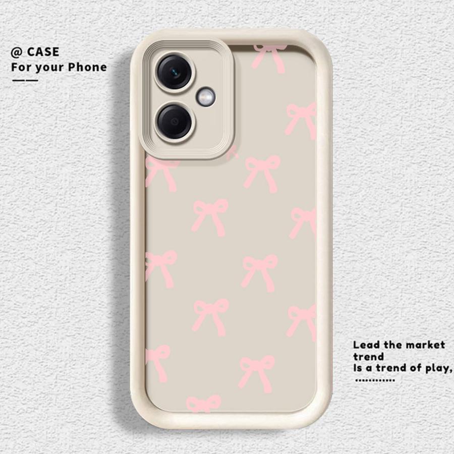 Fashionable Red Pink Bow Case for Xiaomi Redmi Note 14 Pro Plus 10 Note 13 A1 A2 A3 A4 11s 13C 14C 12s 12 12C 11 Phone Cover