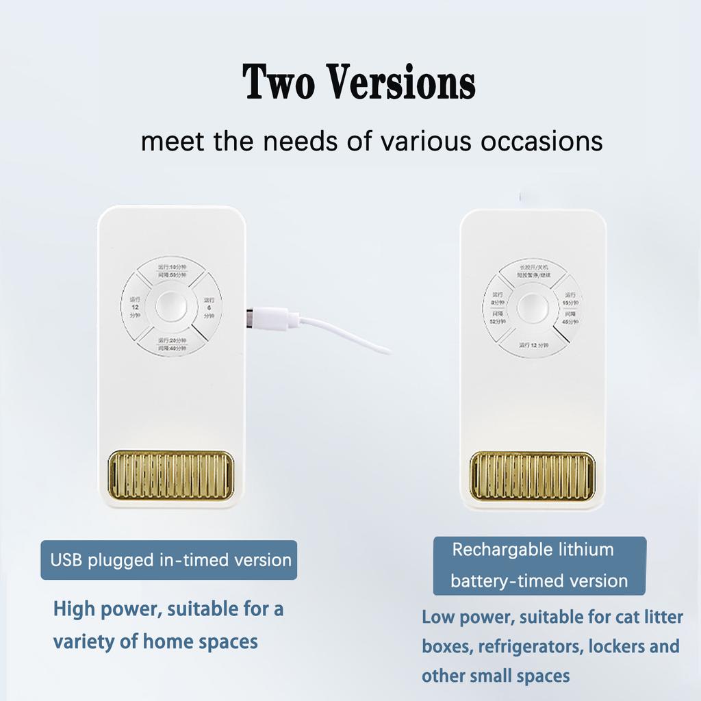 Dobíjecí/zásuvný odstraňovač zápachu domácích mazlíčků, účinný deodorant na odpadky, inteligentní čistička vzduchu s časovaným časem pro více domácích scénářů