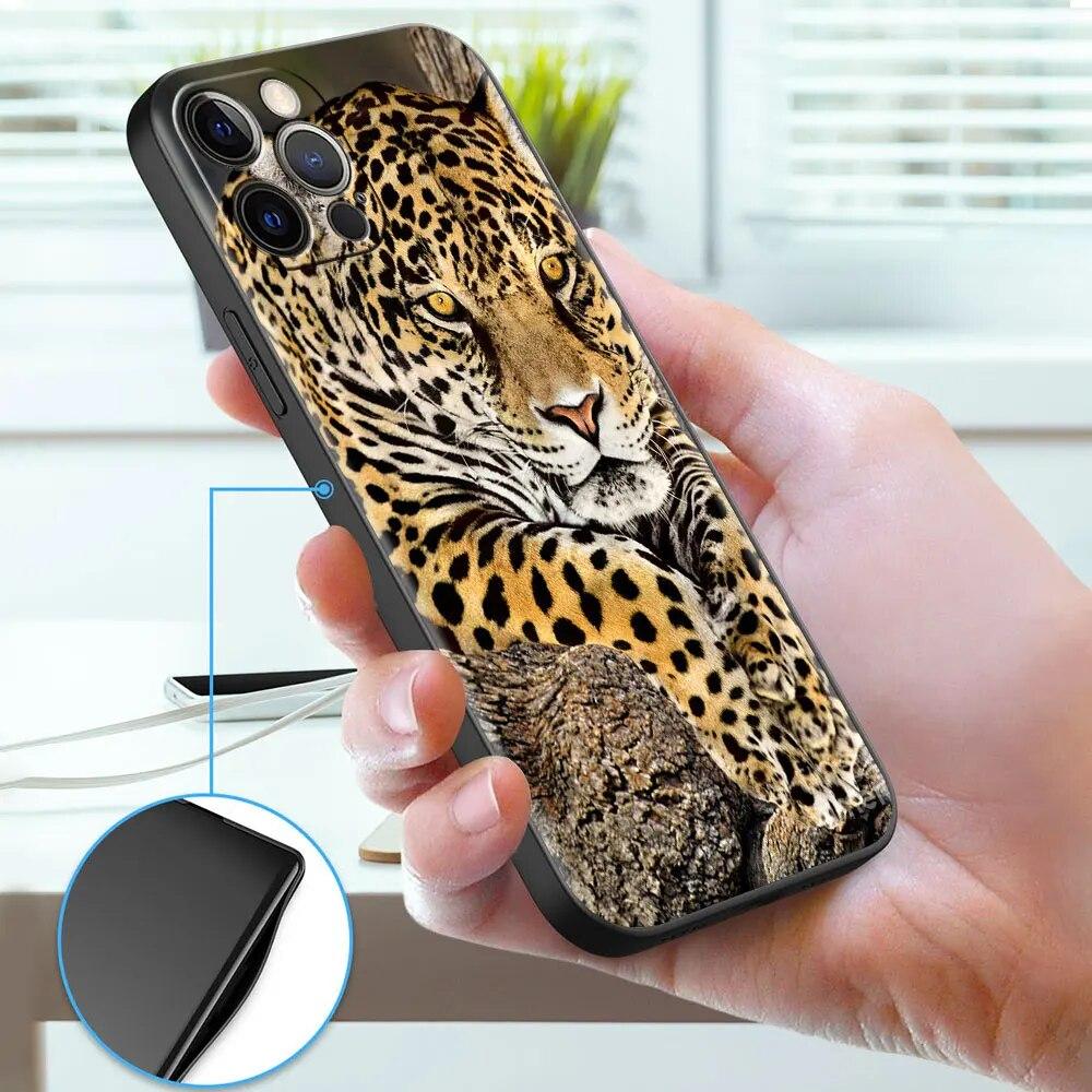 Cheetah Panther Phone Case For iPhone Samsung Galaxy Redmi Xiaomi Oppo OnePlus Note S A 7 8 9 10 11 12 13 14 20 21 22 23 53 54 Pro Max Ultra TPU Soft