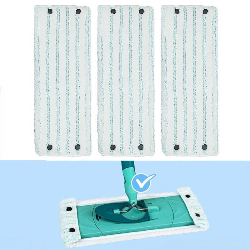3PCS Microfiber Mop Flat Replacement Head for Leifheit Wet and Dry Use Cleaning Pad for Home Floor Cleaning Supplies