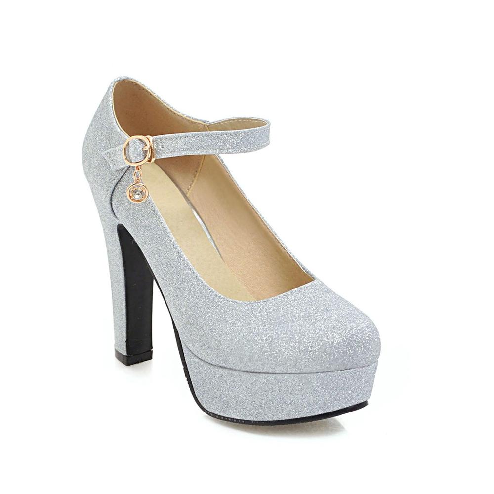 

Женские туфли на высокой платформе, серебристые туфли Мэри Джейн, сексуальные туфли-лодочки, роскошные золотистые розовые туфли на каблуке для вечеринки, свадебные туфли для платья, женские 39 серебряный