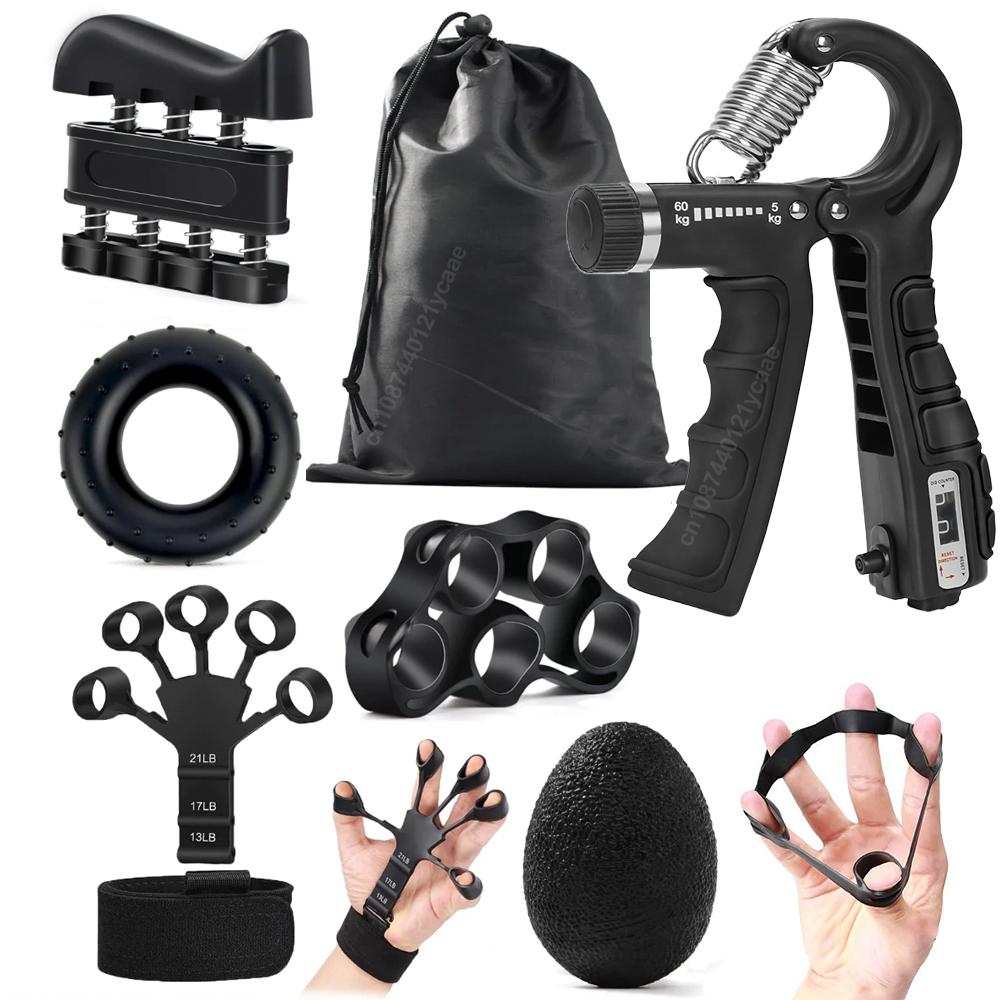 6er-Pack 5-60 kg Verstellbarer Griffkrafttrainer mit Fingerübungswerkzeug Handgriffverstärker zum Muskelaufbau & zur Verletzungserholung